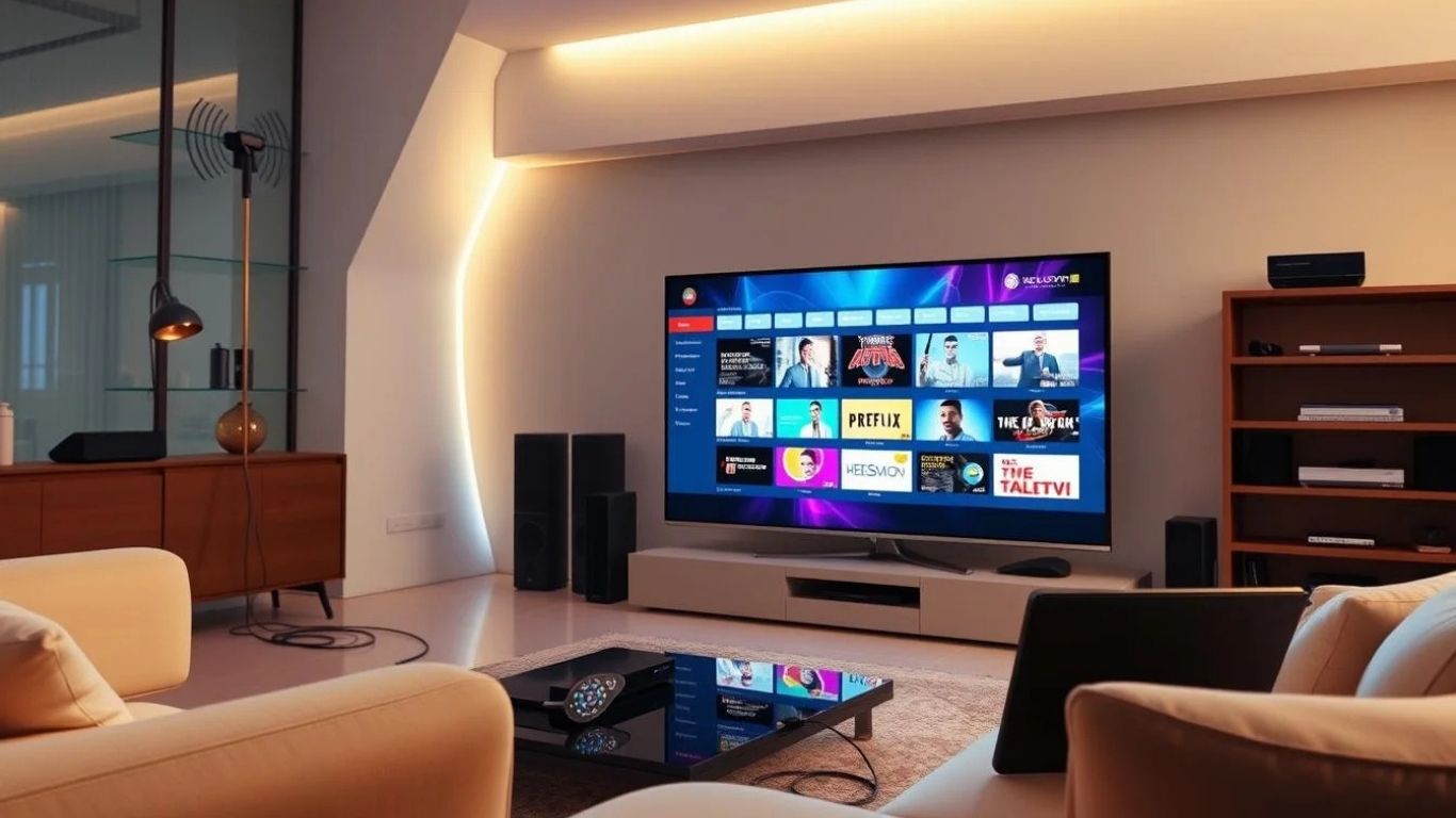 The world of home entertainment has changed a lot with Internet Protocol Television (IPTV). This new technology has moved us from old analog TV to the digital age. It brings many new options for viewers in the United Kingdom. IPTV’s journey has been amazing, with big steps forward in tech, content, and how we watch TV. We’ll look at how IPTV has changed home entertainment. It gives viewers more control, flexibility, and access than ever before. Key Takeaways The evolution of IPTV from analog to digital broadcasting has revolutionised home entertainment in the UK. IPTV offers a seamless and personalised viewing experience, with a vast array of content and interactive features. The transition to digital broadcasting has brought about significant advancements in picture quality, content delivery, and user interactivity. The expansion of high-speed internet and the emergence of streaming technologies have played a crucial role in the rise of IPTV. Regulatory frameworks and the involvement of industry leaders have shaped the development and adoption of IPTV in the UK market. Introduction to IPTV Internet Protocol Television (IPTV) is changing how we watch TV. It’s leading the way to a more connected digital world. IPTV offers many benefits over old TV ways. What is IPTV? IPTV sends TV shows over the internet, not through old TV methods. It lets users watch a lot of content whenever they want. This uses the internet’s power and flexibility. How IPTV Differs from Traditional Broadcast IPTV uses the internet to send video and audio, unlike traditional TV which uses airwaves or cable. IPTV has more content available on demand, so users can watch what they want when they want. Traditional TV has set schedules. IPTV includes features like video-on-demand, personalized suggestions, and the ability to pause or rewind live TV. This makes watching TV better. IPTV uses the latest internet tech for better quality and a smoother viewing experience. IPTV is making TV more dynamic and personal. It’s changing the TV industry for viewers all over the world. The Early Days of Television The history of television is a captivating story. It shows how it evolved from radio to cable technology. This change led to IPTV, a big leap in how we watch media. Transition from Radio to Television In the early days, television slowly moved from radio. The 1920s saw the start of mechanical TV systems. These were the first steps towards the electronic TVs we know today. John Logie Baird showed the first electronic TV in the UK in 1926. This was the beginning of a new era in visual entertainment. Introduction of Cable Television Cable TV came in the 1940s. It was a response to the problems of traditional TV signals. It offered better reception and more channels, making way for IPTV’s interactive features. The journey from radio to TV and then to cable has shaped IPTV. These tech leaps have changed how we watch and interact with media. They paved the way for IPTV’s digital revolution. The Rise of Digital Broadcasting In the early 2000s, the UK TV industry saw a big change with IPTV transformation. This move from old to new technology brought lots of IPTV innovations. These changes made watching TV much better for everyone. Advantages of Digital Over Analog Digital broadcasting had many good points for viewers and TV stations. Digital signals gave better pictures and sound, without the static of old TV. It also meant more channels and shows for everyone to enjoy. Also, digital TV allowed for new features like watching shows when you want. People could easily find and watch their favourite shows and movies whenever they liked. The Digital Revolution in the UK The UK was at the forefront of the IPTV transformation. Starting in 2005, the country moved from old to new TV. This change made TV better for everyone. The Freeview platform, launched in 2002, helped lead the digital change. It gave free digital TV channels to many homes. Satellite and cable services like Sky and Virgin Media also joined the digital age. They offered better TV experiences to their customers. More people got digital TVs and boxes. This helped bring in the IPTV innovations that changed UK TV. The digital change in the UK made TV more varied, interactive, and advanced. It set the stage for more IPTV growth and the future of TV. The Birth of IPTV The way we watch TV in the United Kingdom has changed a lot with the rise of Internet Protocol Television. This new tech has made watching TV more personal and flexible. It has changed TV forever, starting with the early days of IPTV. Definition and Concept IPTV, or Internet Protocol Television, brings TV to your internet connection instead of traditional TV or cable. It lets you watch live TV, catch up on shows, and enjoy interactive features easily. Key Players in Early IPTV Development At the start, companies like Microsoft and telecoms like BT and Sky led the way. Microsoft launched its IPTV platform in the early 2000s, and BT and Sky started IPTV services in UK homes. They saw IPTV’s potential and helped it grow, creating the IPTV we know today. “The birth of IPTV marked a pivotal moment in the transformation of the television landscape, ushering in a new era of personalised, on-demand viewing experiences.” As IPTV grew, it made TV more engaging and interactive. It set the stage for how we’ll watch TV in the UK in the future. How IPTV Works IPTV, or Internet Protocol Television, has changed how we watch TV. It uses the internet to deliver content, unlike traditional TV. This opens up new possibilities. But, how does IPTV work, and how is it different from other streaming services? Delivery Methods: IPTV vs. OTT IPTV and Over-The-Top (OTT) services differ in how they deliver content. IPTV uses a managed network for a more reliable and secure experience. OTT services, like Netflix, stream over the public internet. This makes IPTV better for video and audio quality, and interactive features. Importance of Internet Speed for IPTV The quality of IPTV depends a lot on internet speed and stability. IPTV advancements have made it better, but fast internet is still key. Speed, latency, and bandwidth affect IPTV quality. So, a fast internet connection is essential for a good IPTV IPTV development experience. Video Quality Higher internet speeds allow for higher-quality video streaming, ensuring a crisp and clear picture. Latency Fast internet connections reduce latency, minimising delays and ensuring smooth, real-time playback. Interactive Features Seamless interactivity, such as video-on-demand and personalised recommendations, requires a stable and high-speed internet connection. In conclusion, IPTV’s success depends on internet technology and fast, reliable connections. As IPTV development grows, so will the need for good internet. This ensures IPTV stays a top-notch TV experience. Interactive Features of IPTV IPTV technology has changed how we watch TV. It brings interactivity to the forefront. Two key features are Video on Demand (VOD) and Personal Video Recorders (PVRs). Video on Demand (VOD) Video on Demand (VOD) is a big change in IPTV. It lets users watch a huge range of content whenever they like. No more waiting for TV schedules. It’s all about what you want, when you want it. Personal Video Recorders (PVR) Personal Video Recorders (PVRs) are another great feature. They let you record live TV and watch it later. You can pause, rewind, and replay shows. It’s a big step up from old TV watching. VOD and PVR together have made IPTV even better. They’ve led to new innovations and trends in TV watching. Video on Demand (VOD) Allows users to stream content at their convenience, without being constrained by broadcasting schedules. Personal Video Recorder (PVR) Enables users to record live TV broadcasts and store them for future viewing. “The integration of VOD and PVR capabilities has transformed the way audiences consume content, ushering in a new era of personalised and on-demand viewing experiences.” The Role of Streaming Technology Streaming technology has changed the face of IPTV. It has made watching TV more flexible and personal. Now, people can watch what they want, when they want. How Streaming Changed Content Delivery Streaming brought on-demand viewing to the forefront. It lets viewers pick from a huge library of shows and movies. This freedom has made watching TV more enjoyable and personal. Impact of Broadband Expansion The growth of IPTV has been boosted by better internet. Faster internet means less buffering and a better viewing experience. This has helped IPTV grow and improve a lot. Together, streaming and better internet have changed TV forever. They’ve made it more dynamic and focused on the viewer. Regulatory Framework for IPTV The IPTV industry is growing fast, and rules play a big part in its growth. In the UK, the UK Communications Act and Ofcom help shape this industry. They make sure everyone plays fair. UK Communications Act The UK Communications Act came in 2003. It sets the rules for services like IPTV. It tells Ofcom, the watchdog, what to do and how to keep things fair. Ofcom’s Role in IPTV Regulation Ofcom makes sure IPTV services follow the rules. This includes what they show, how they treat customers, and fair competition. The regulator keeps an eye on IPTV development and IPTV advancements. They update rules as technology changes. Ofcom’s work helps all IPTV providers compete fairly. This encourages new ideas and gives viewers more choices. The rules for IPTV in the UK are always changing. Ofcom works with the industry to tackle new issues. This makes the IPTV market exciting and full of possibilities for the future. Major IPTV Providers in the UK The UK has seen a big rise in IPTV use, with many companies competing. BT TV and Sky Q are two big names, each with their own special features. BT TV and Sky Q BT TV is a big name in the UK IPTV scene. It uses BT’s wide broadband network to offer lots of live and on-demand content. It’s popular for its pause, rewind, and record live TV features. Sky Q is another big player. It uses the latest IPTV tech to give users a great viewing experience. You can watch lots of on-demand content and live channels on many devices. It also offers 4K Ultra HD and voice control. Virgin Media’s Offerings Virgin Media is also making a big impact in IPTV. As a cable TV provider, it uses its strong network to offer a wide range of IPTV services. It has lots of live channels, on-demand content, and advanced features like pause, rewind, and record. BT TV Live and on-demand content, pause/rewind/record live TV Integration with BT Smart Hub, extensive broadband network Sky Q Vast on-demand library, 4K Ultra HD content, voice control Cutting-edge [IPTV technology], seamless multi-device access Virgin Media Live channels, on-demand content, pause/rewind/record capabilities Robust cable network infrastructure, commitment to [IPTV innovations] As IPTV tech keeps getting better, these UK leaders will shape TV watching for the future. The Future of IPTV Television viewing is changing fast, and IPTV is leading the way. New trends and technologies will make watching TV better than ever. From 5G networks to advanced features, IPTV is set for a big change. Emerging Trends and Technologies New tech is changing how we watch TV. Artificial intelligence and machine learning will give us tailored shows and easy content finding. Also, 4K and 8K resolutions will make TV shows look amazing. More IPTV services in the UK mean better TV for everyone. This tech will make watching TV more fun and clear. The Impact of 5G on IPTV 5G is a big deal for IPTV. It brings fast speeds, low delay, and more bandwidth. This means better streaming, less buffering, and cool new features. With 5G, IPTV will be even better. It will make watching TV in the UK more enjoyable than ever. Streaming Quality Improved resolution and frame rates Latency Reduced buffering and lag Interactive Content Enhanced real-time response and synchronisation The future of IPTV looks bright. New tech and trends will make TV watching better. We’ll get more choices, personalisation, and amazing entertainment. IPTV is changing TV forever. It’s bringing a new era of digital fun to our screens. IPTV vs. Cable vs. Satellite In the UK, people have to choose between IPTV, cable TV, and satellite TV. Each has its own benefits and features. It’s important to know about IPTV growth and how it stacks up against the old ways. Comparative Analysis of Services IPTV is becoming more popular because it works well over the internet. It uses fibre-optic tech for fast, high-quality streaming. This means users get more interactive features, like on-demand videos and custom recommendations. On the other hand, cable and satellite TV are more familiar. But, they struggle to keep up with new demands for better features and flexibility. Cost Considerations IPTV: Usually cheaper than cable or satellite TV, with deals that include internet and other digital services. Cable TV: Has higher setup costs but might have lower monthly fees. Satellite TV: Needs a one-time dish and receiver purchase but has cheaper long-term plans. Choosing between IPTV, cable, and satellite TV depends on what you want, how much you can spend, and your viewing habits. As IPTV grows, it might become the best choice for many in the UK. Conclusion The journey of IPTV has been amazing, changing how we watch TV. It started with old analogue broadcasts and moved to digital. This change has made IPTV a big part of our lives. Embracing the Future of IPTV The future of IPTV looks bright. New streaming tech, better broadband, and 5G will make IPTV even more important. It will offer cool interactive features and shows tailored just for us. Final Thoughts on IPTV Evolution IPTV’s growth shows the TV industry’s strength and creativity. It’s moving away from old ways and embracing digital. IPTV is a key player in the future of entertainment in the UK and worldwide. FAQ What is IPTV? IPTV, or Internet Protocol Television, sends TV content over the internet. It lets viewers watch live, on-demand, and interactive TV through their internet connection. This is different from traditional TV. How does IPTV differ from traditional broadcast television? IPTV uses the internet to send TV content, unlike traditional TV. Traditional TV uses networks like satellite or cable. IPTV offers a more personal and interactive experience. What are the key advantages of IPTV? IPTV’s main benefits include a wide range of on-demand content and interactive features. It also offers personalised recommendations and better picture and sound quality. Plus, you can watch it on many devices. What is the role of streaming technology in the evolution of IPTV? Streaming tech has been key to IPTV’s growth. It has made it possible to deliver high-quality video over the internet. This has changed how we watch TV. How has the regulatory framework in the UK impacted the growth of IPTV? The UK’s rules, like the Communications Act, have shaped IPTV. Ofcom’s oversight ensures fair competition and consumer protection. This has helped the IPTV market grow. What are the leading IPTV providers in the UK? Top IPTV providers in the UK include BT TV, Sky Q, and Virgin Media. They offer live, on-demand, and interactive TV services. These services are often bundled with broadband. How does IPTV compare to traditional cable and satellite television? IPTV has many benefits over traditional TV, like personalised content and more interactivity. However, it requires fast internet. This can be a drawback for some. What are the emerging trends and technologies in the IPTV industry? New trends in IPTV include AI for better recommendations and the impact of 5G on service quality. There’s also a growing need for seamless viewing across devices. The future of IPTV looks exciting and immersive.